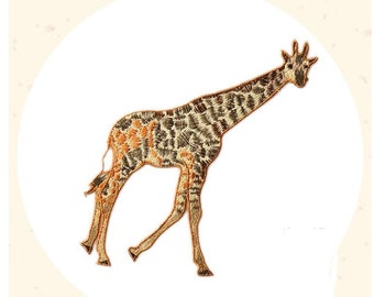 écusson, applique , a coudre , patch ,  girafe , 16/12cm