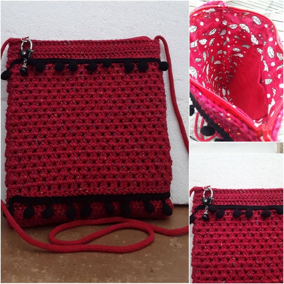 dark red shoulder bag