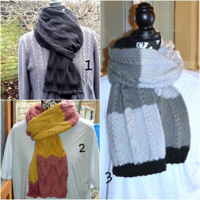 halsduk, halsvärmare, unisex, akryl, ockrabrun 20% ull, svart gråvit 20% ull, stickad, ull bild 2