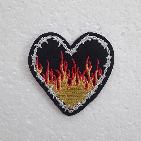 Flaming Heart Etsy UK