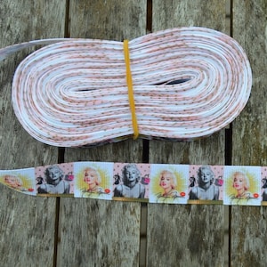 ruban gros grain coton marylin , 22 mm vendu au mètre