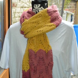 halsduk, halsvärmare, unisex, akryl, ockrabrun 20% ull, svart gråvit 20% ull, stickad, ull bild 7