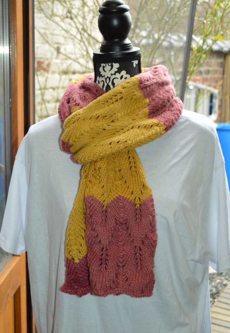 halsduk, halsvärmare, unisex, akryl, ockrabrun 20% ull, svart gråvit 20% ull, stickad, ull bild 7