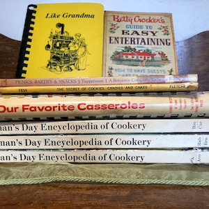 Vintage Cookbooks - Lot of 8 - Back to Basics and a simpler time of life