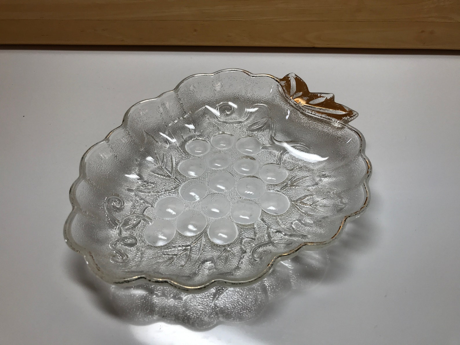 Antique Grape Glass Dish Etsy