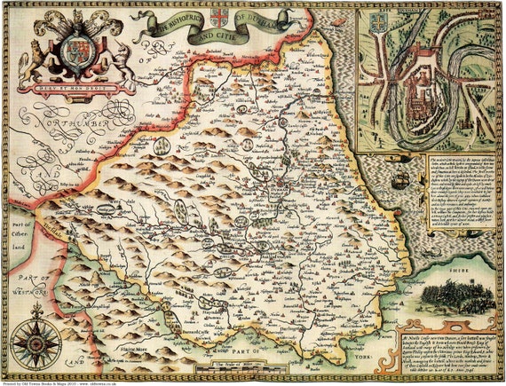 Suffolk Replica Old Speed map c.1610 Full Size Printed Copy Unique gift idea!!
