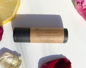 Vegan Lip Balm Rose Lemonade Handmade Eco-friendly lip balm tinted biodegradable shea butter lip balm moisturizing zero waste natural balm