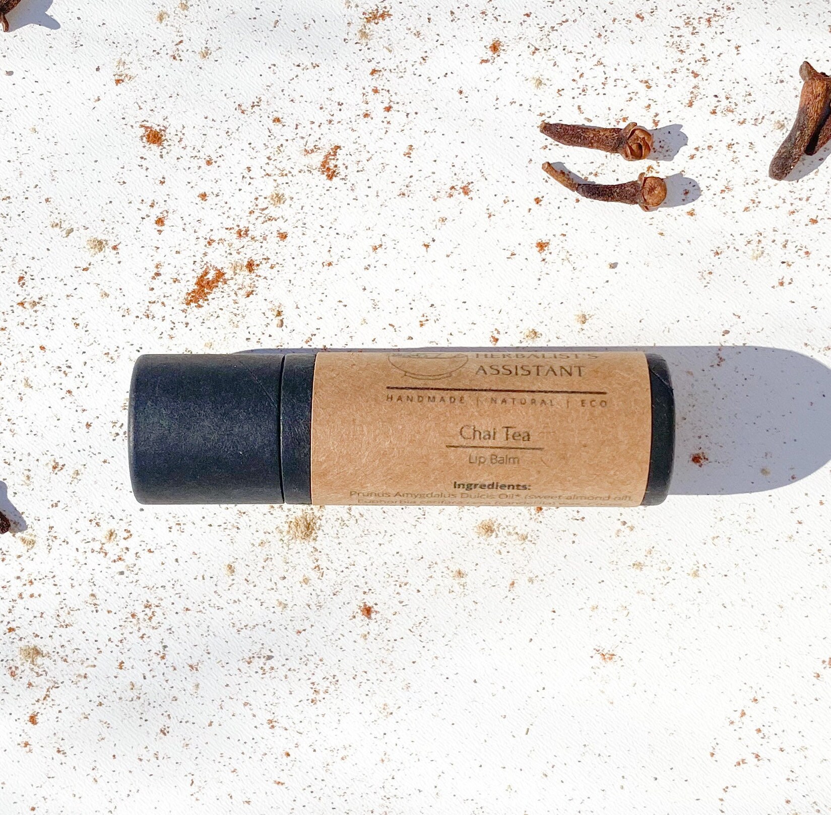 Chai Tea Lip Balm Vegan Handmade Eco-friendly lip balm biodegradable natural lip balm plumping zero waste gift moisturizing lip balm
