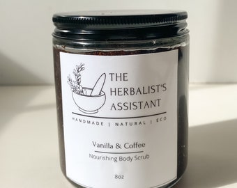 Vanilla Body Scrub - Nourishing Natural Body Scrub, Moisturizing Body Scrub, Sugar & Coffee Body Scrub, Exfoliating Body Scrub for Dry Skin