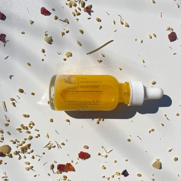 Fire Face Oil - Rosehip seed, Zinc & Frankincense Face oil | Vegan, Organic herbal face oil | Anti-aging face oil | Sensitive Skin Face Oil