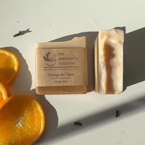 Orange & Clove Bar Soap | Holiday bar soap skin soothing, organic soap | skin-tone evening bar soap | shea butter bar soap