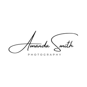 Calligraphy Logo Design: DIY Text Watermark, Editable Canva Template (Instant Download)