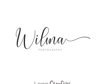 Premade logo, elegant logo, DIY logo sjabloon, handtekening logo, moderne kalligrafie logo, bedrijfslogo, watermerk logo, Instant Download