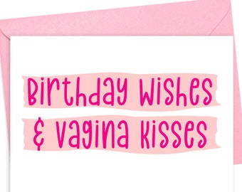 Funny Birthday Card for Girlfriend Wife Birthday Gift Funny Inappropriate Birthday Card Dirty Birthday Card for Lesbian Girlfriend Sexy Gift