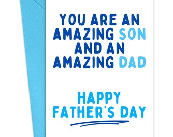 Funny Fathers Day Card for Son from Mom First Fathers Day Gifts For Son Printable Fathers Day Greeting Cards Instant Download New Dad