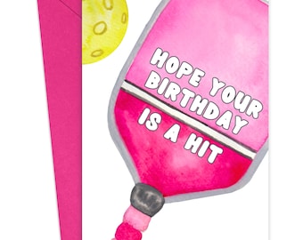 Pickleball Birthday Card Pickleball Gifts for Her Pickle ball Gifts for Women Pickleball Cards Funny Birthday Card Pickleball Accessories