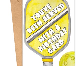 Pickleball Birthday Card Pickleball Gifts for Men Pickleball Gifts for Women Pickleball Cards Funny Birthday Card Pickle Ball Gifts for Him