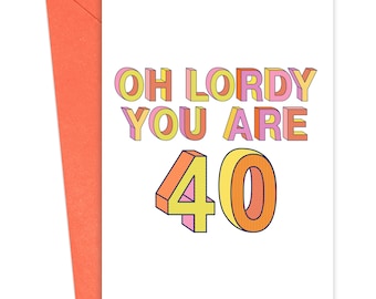 Funny 40th Birthday Card for Best Friend - 40th Birthday Gifts for Women Happy 40th Birthday Card for Her - Funny Birthday Gifts for Men