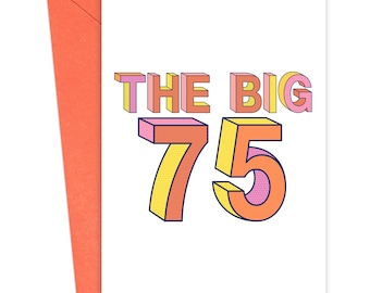 75th Birthday Gift for Women - 75th Birthday Gift for Men - Funny Birthday Card for Her - Printable Birthday Card Funny Happy 75th Birthday
