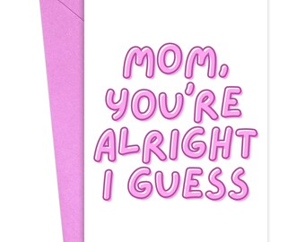 Funny Mothers Day Card Funny - Sassy Mothers Day from Daughter - Bonus Mom Gift - Step Mom Gift Printable Mothers Day Card Rude Gift for Mom