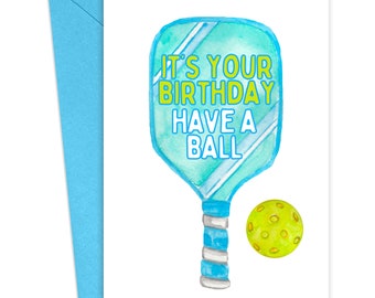 Pickleball Birthday Card Pickleball Gifts for Men Pickleball Gifts for Women Pickleball Cards Funny Birthday Card Printable Birthday Card
