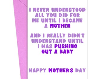 Funny Mothers Day Gift from Daughter Funny Mothers Day Card Funny Printable Greeting Card for Mom Happy Mothers Day Gift for Friend