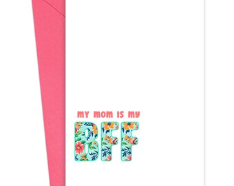Funny Mothers Day Card for Mom Funny Mothers Day Gift from Daughter - Cute Mothers Day Card Funny Printable Greeting Card Mother Daughter