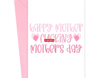 Funny Mothers Day Card Step Mom Gift Bonus Mom Sassy Mothers Day Gift from Daughter Rude Mothers Day Card for Best Friend Card for Sister