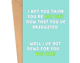 Funny Graduation Card for Her Sarcastic Graduation Gift for Best Friend High School Graduation Gift for Men College Graduation Gifts for Him