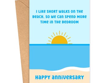 Funny Anniversary Gifts for Him Naughty Anniversary Card for Her Dirty Valentines Day Card for Him Inappropriate Gifts for Husband Sexy Gift