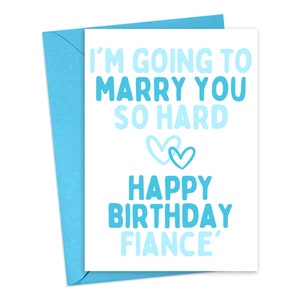 Fiance Birthday Card for Him - Fiance Birthday Gifts for Fiance Gifts for Him Romantic Birthday Card for Fiance Female Funny Birthday Card