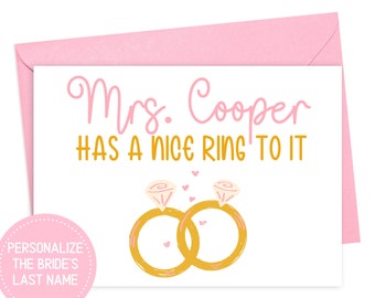 Funny Engagement Card Funny Wedding Card Funny Engagement Gifts for Best Friend Personalized Gifts Bridal Shower Card Custom Wedding Gift