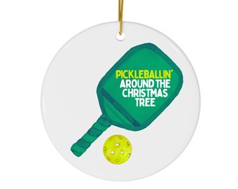 Pickleball Ornament Pickle Ball Christmas Ornaments Pickleball Gifts for Her Sport Gifts for Him Gifts for Women Gifts for Men Teammate Gift