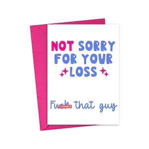 Funny Breakup Card for Her Funny Divorce Cards Congrats on Your Divorce Card Congrats Break Up Cards Break Up Gift Divorce Gifts for Friend