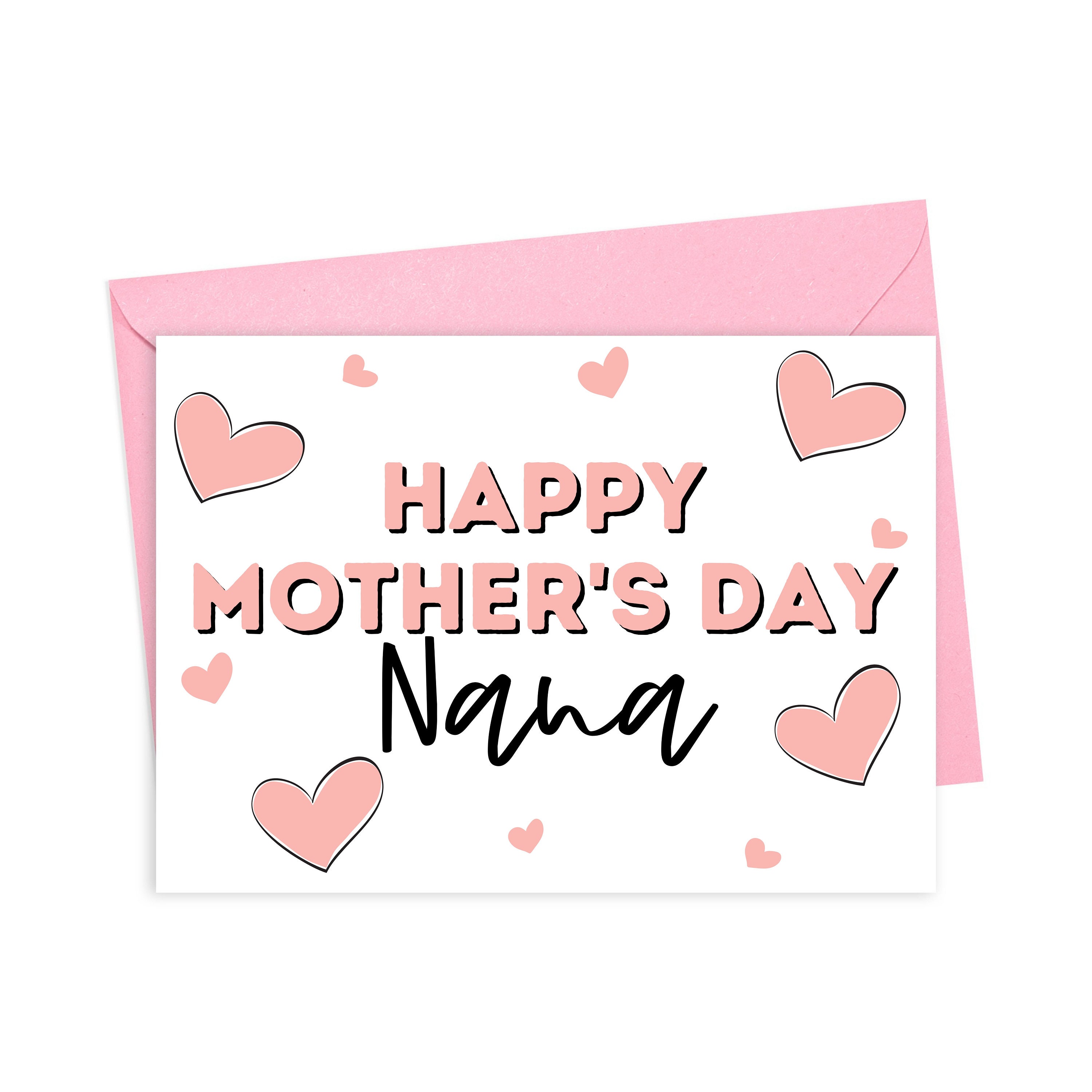 Nana Mothers Day Card for Nana Nanny Mothers Day Gift for Etsy