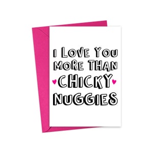 Funny Anniversary Card for Husband One Year Anniversary Gifts for Boyfriend Cute Gifts for Boyfriend - Wife Anniversary Chicken Nuggets Card