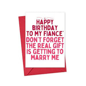 Fiance Birthday Card for Him - Fiance Birthday Gifts for Fiance Gifts for Him Romantic Birthday Card for Fiance Female Funny Birthday Card