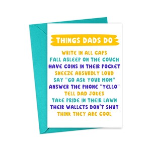 Funny Fathers Day Card Funny Fathers Day Card From Wife Husband Fathers ...
