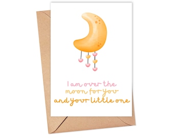 Cute Baby Card - Congrats Baby Card - Pregnant Sister Gift - Gender Neutral Baby Gifts New Mom Gift for Mom to Be Printable Baby Shower Card