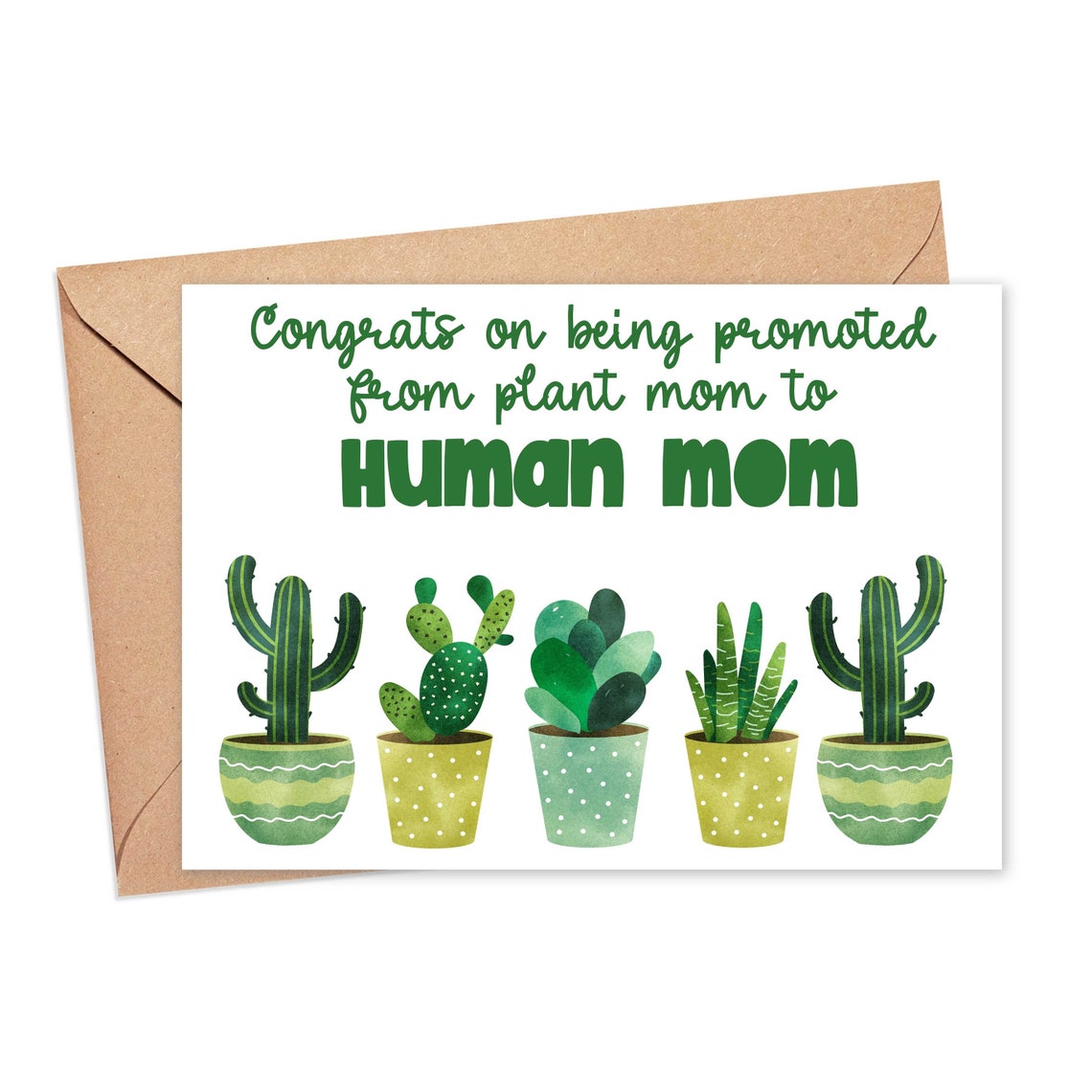 Expecting Mom Card New Mom Card Plant Mom Plant Baby Mom  Etsy