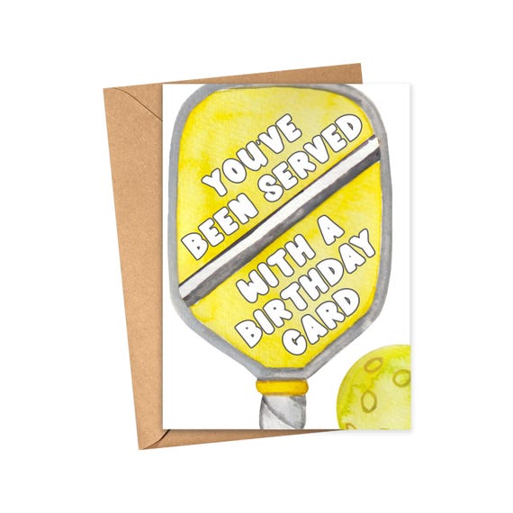 Pickleball Birthday Card Pickleball Gifts for Men Pickleball Gifts for Women Pickleball Cards Funny Birthday Card Pickle Ball Gifts for Him