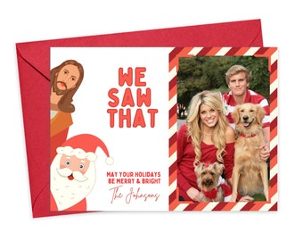 Funny Photo Christmas Card Personalized 2024 Christmas Card Family Photo Christmas Card Templates Christmas Photo Custom Holiday Card Santa