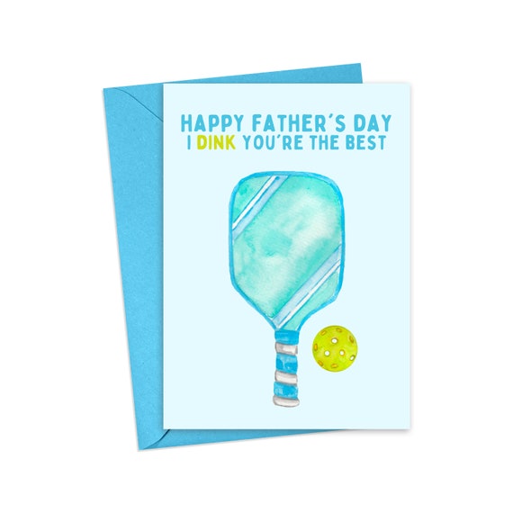 Pickleball Funny Fathers Day Card Fathers Day Card from Wife Husband Fathers Day Gift Printable Fathers Day Card from Daughter Grandfather