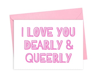 Lesbian Anniversary Card for Girlfriend - Funny Gay Anniversary Card Lesbian Card Queer Anniversary Gifts LGBTQ Cards Gay Pride WLW Gifts