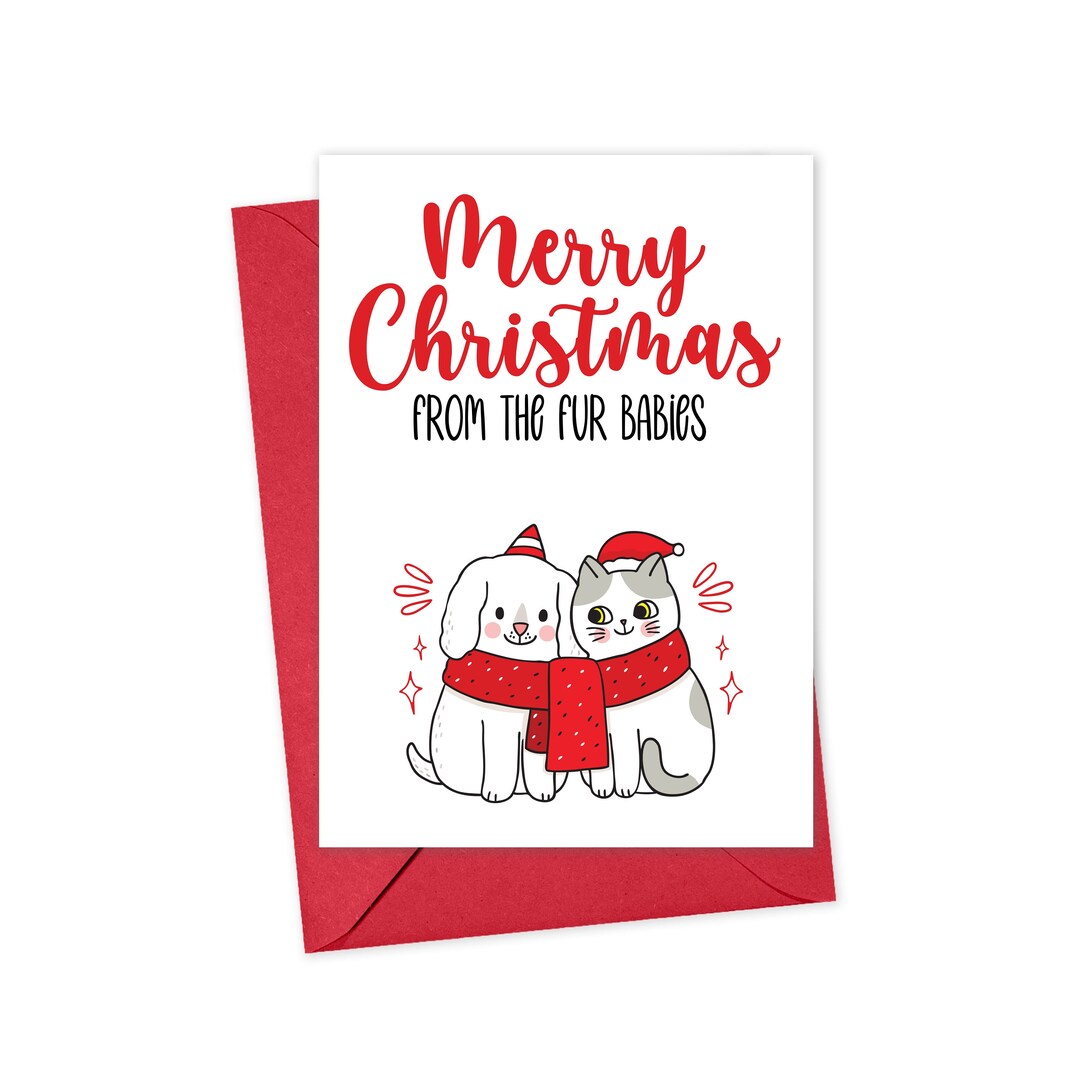 Pet Christmas Card Pet Xmas Cards Fur Babies Christmas Card From the