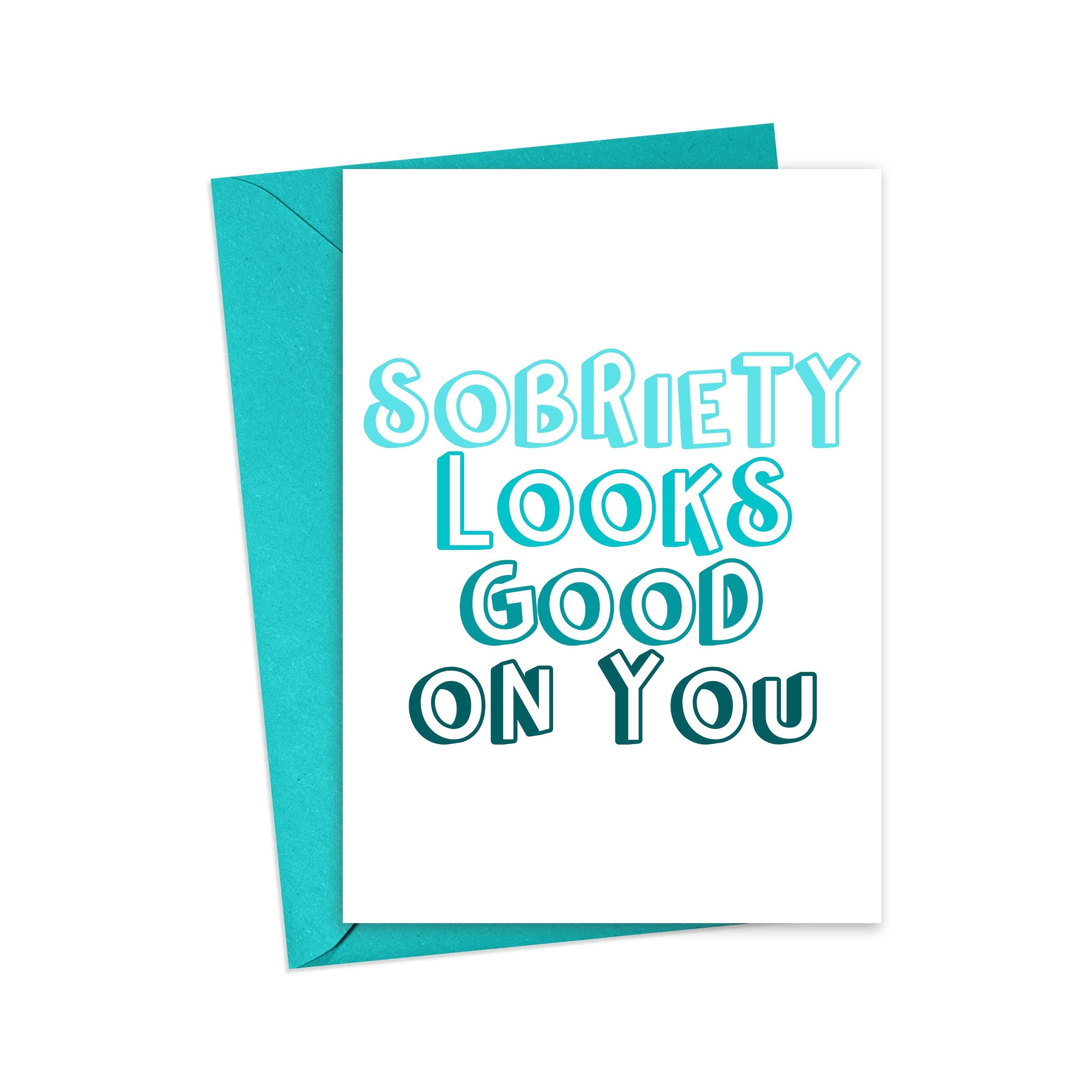 Sobriety Card Sobriety Gift For Men Soberversary Card Etsy