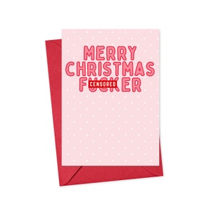 Rude Christmas Card for Her Funny Christmas Cards Funny Holiday Cards Offensive Christmas Card Inappropriate Christmas Card Gag Gifts Women