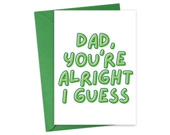 Funny Fathers Day Card Funny Rude Fathers Day Card - Printable Fathers Day Card Mean Fathers Day Gift from Daughter - Sarcastic Dad Card