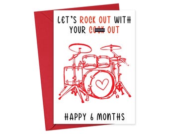6 Month Anniversary Gift for Boyfriend - 6 Month Anniversary Card for Girlfriend Funny Dating Anniversary Six Month Anniversary Gifts Dirty