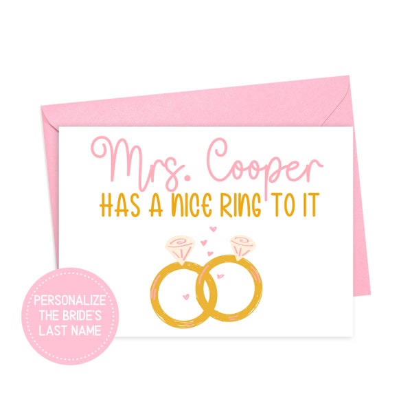 Funny Engagement Card Funny Wedding Card Funny Engagement Gifts for Best Friend Personalized Gifts Bridal Shower Card Custom Wedding Gift